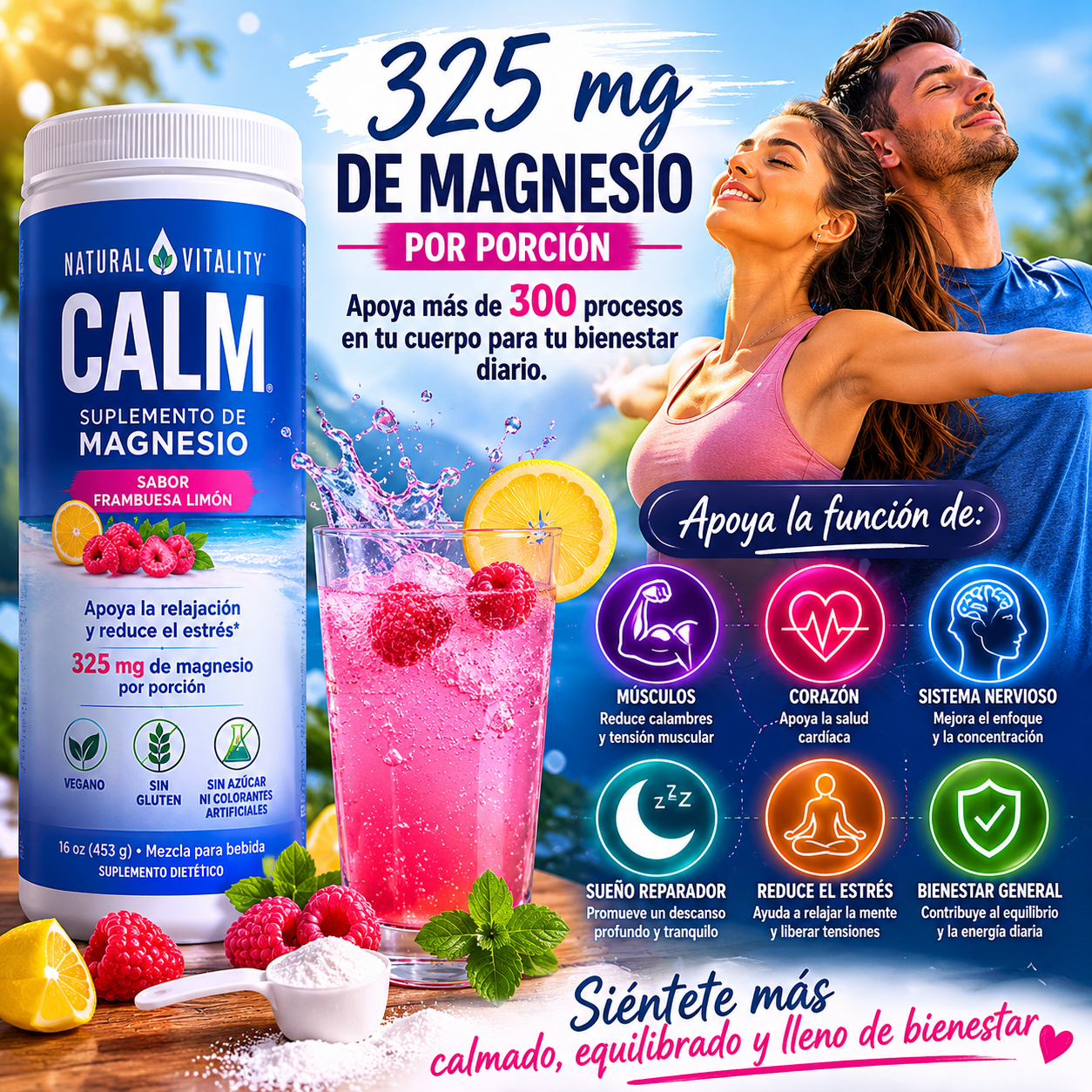 🌙 NATURAL VITALITY CALM – Relajación, Descanso y Bienestar con Magnesio ✨