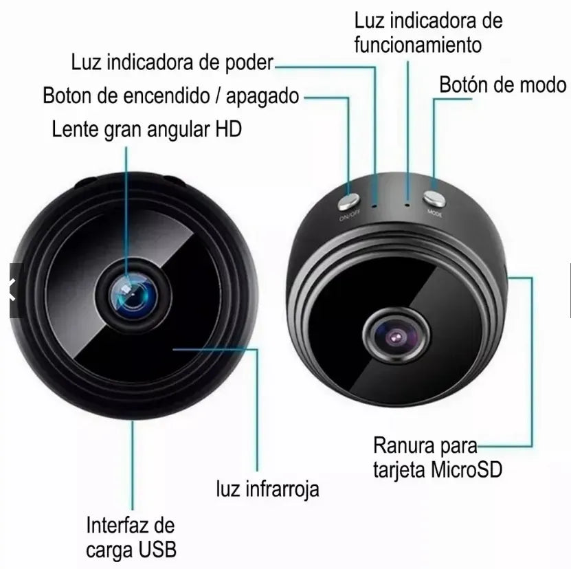 🎥 MINI CÁMARA ESPÍA A9 WIFI – Vigilancia Inteligente 24/7 Desde tu Celular