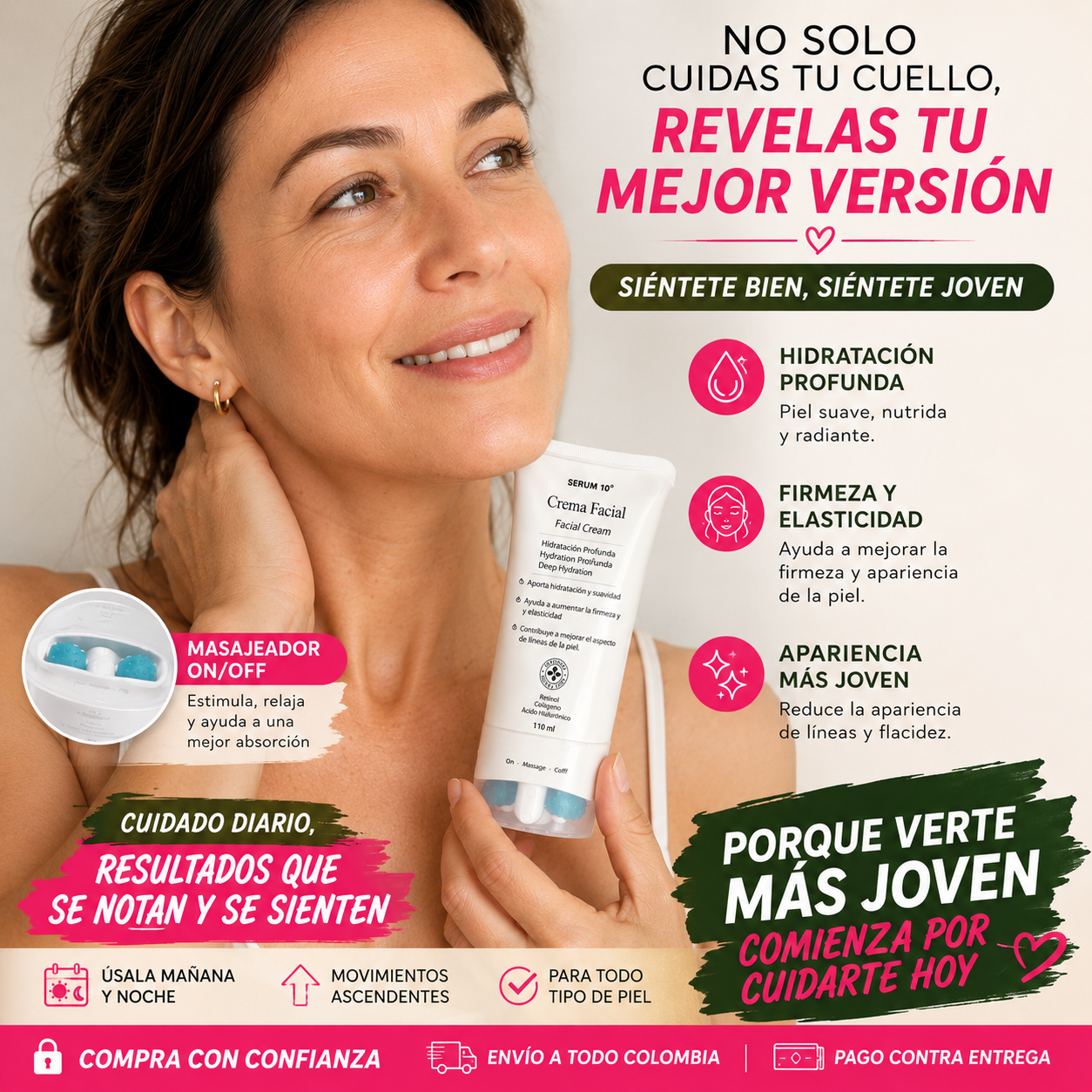 💎 Juventud 10° | Crema Reafirmante de Cuello SERUM 10