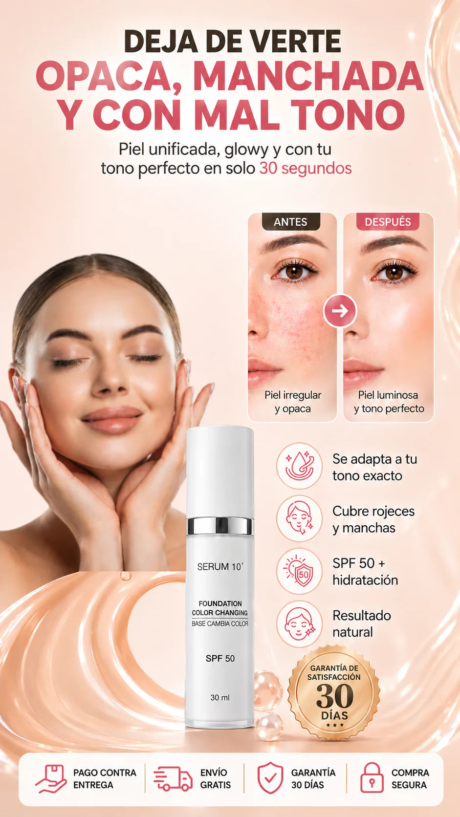 💖 Serum 10° Base Mágica SPF 50+ | Piel Perfecta al Instante