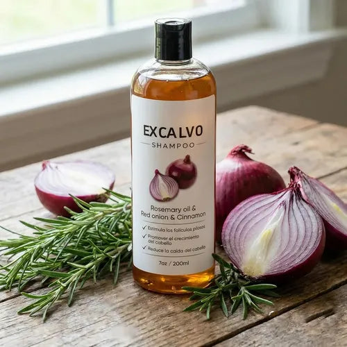 🔥 EXCALVO SHAMPOO  – El Renacer de tu Cabello 💆‍♂️🌿