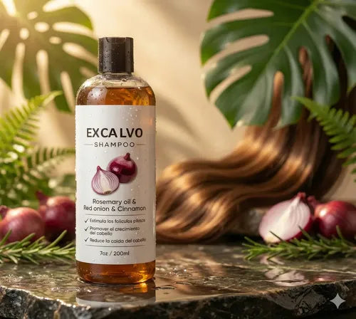 🔥 EXCALVO SHAMPOO  – El Renacer de tu Cabello 💆‍♂️🌿