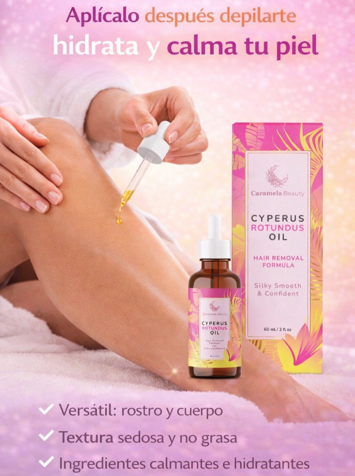 ✨ CYPERUS OIL 30ml – Piel Suave, Sin Vello y Sin Irritación