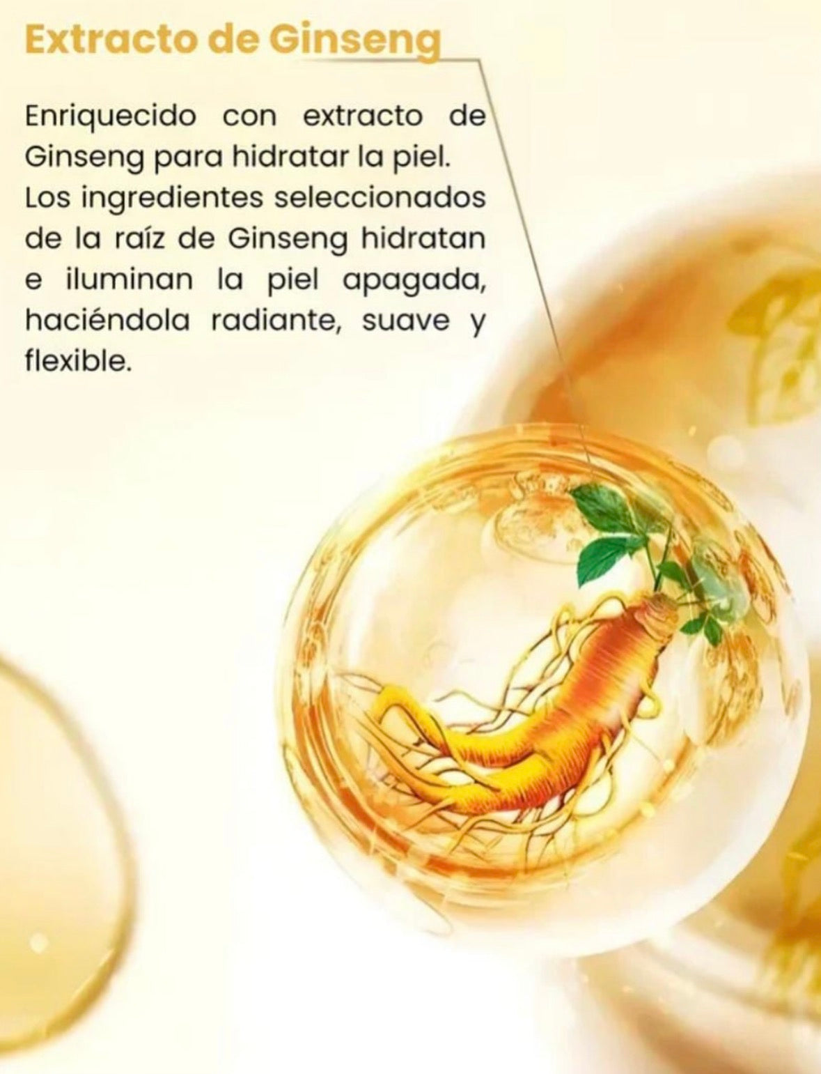 ✨ DÚO GINSENG 24K CON RAÍZ – Rejuvenecimiento de Lujo y Piel Radiante desde la Primera Aplicación 💛