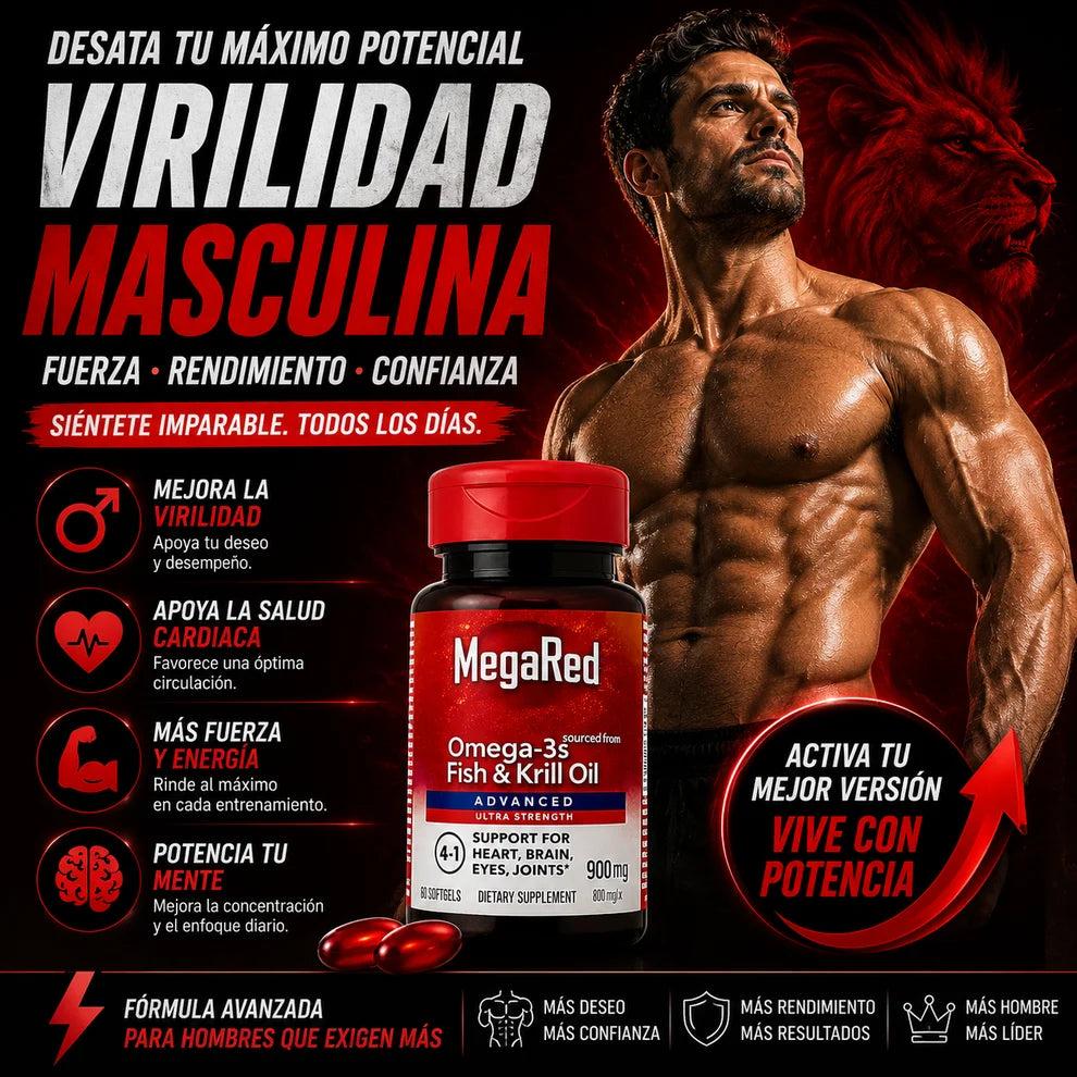 MEGA RED OMEGA 3 PRO | Fuerza • Energía • Bienestar