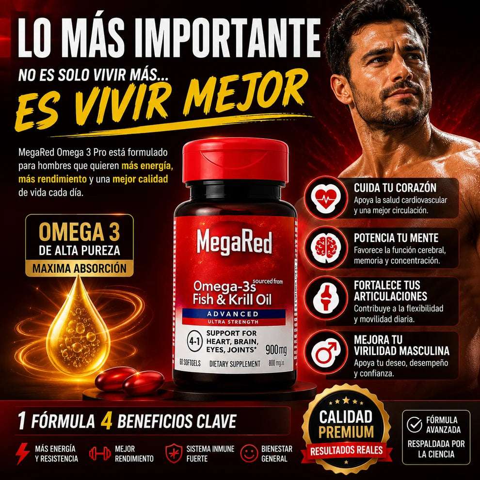 MEGA RED OMEGA 3 PRO | Fuerza • Energía • Bienestar